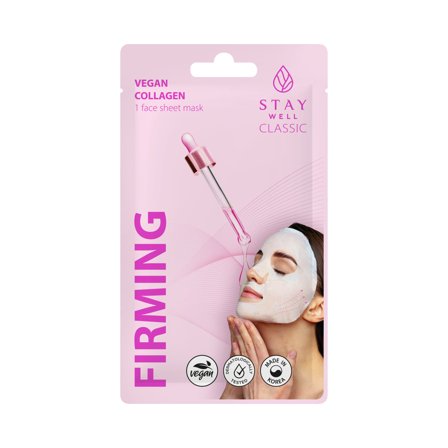 STAY WELL Mask Classic Sheet - COLLAGEN Firming 22g - Maschera Anti-età viso