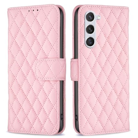 SKALO Samsung S25 BINFEN COLOR Quiltet cover Flip Cover - Pink