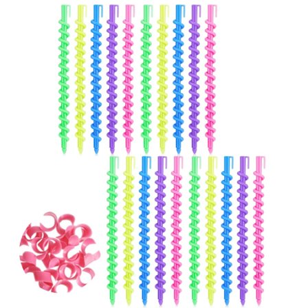 Spiral Hårspolar för Naturligt Hår Barberare Frisör Roller Permanent Vågor Locktång