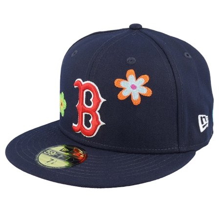 New Era - Boston Red Sox MLB Floral 59FIFTY Navy Fitted Fitted Blue Cap - MLB @ Hatstore