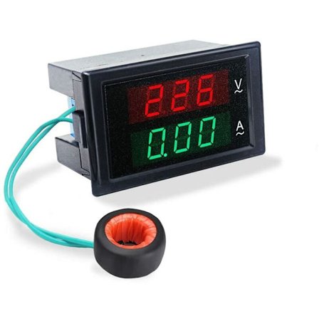 Digital Voltmeter Ammeter AC 80-300V 0-100A Spänningsström Meter Volt Ampere Display Voltmeter Ampere Multimeter 2 i 1 med strömkonverter