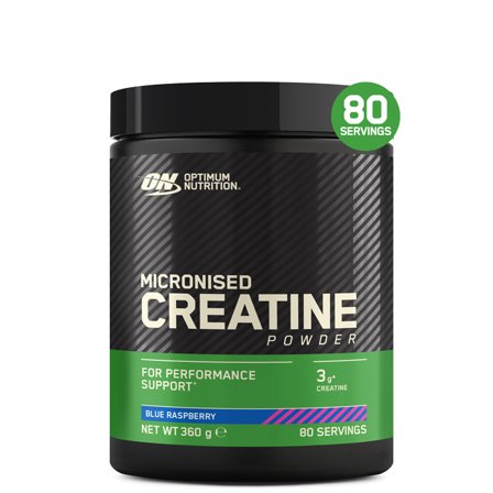 Kreatinmonohydrat Optimum Nutrition Creatine Powder 360 g Blue Raspberry - Bodyman.dk