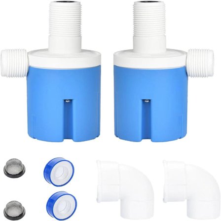 2-pak automatisk vandstandskontrolventil, automatisk flydeventil til vandtank, solenergi, Autopot, akvarium, indvendig diameter over 1,27 cm