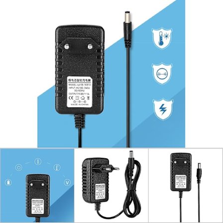 Värmebeständig 16,8V/1A Li-Ion laddningsadapter 100-240V ingång litiumbatteriladdare adapter EU-kontakt