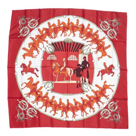 Hermès Vintage, Pre-owned Scarf Rood, Heren, Maat:ONE Size