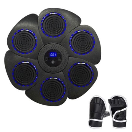 Smart Music Boksing Treningsmaskin med Boksesekk og Håndsko - Multihastighet Smart Veggmontert Boksesekk for Voksne og Tenåringer