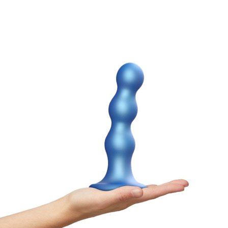DILDO PLUG BALLS METALLIC BLUE - L - Vuxen.se - Prostatastimulering, prostatavibrator, prostata plugg