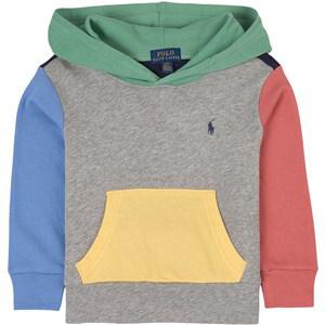 Kids - Ralph Lauren Andover Heather Multi Color-blocked Branded Hoodie 2 Years - Jumpers and knitwear - 2 years - Grey - Junge