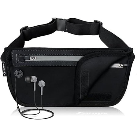 Reisepengebelte RFID mot usynlig tyveri hemmelig lommebok gjemt under klær belte lommebok sikkerhetsreisepose