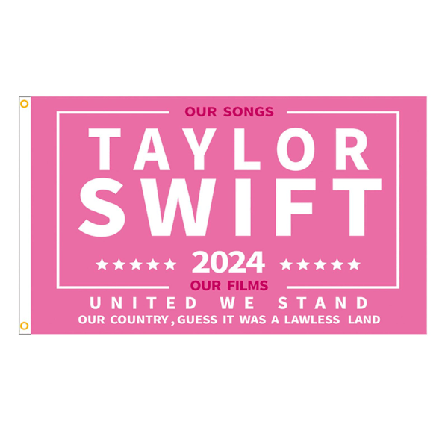 Taylor Swiftin vuoden 2024 lippu 3x5Ft Kevyt seinälle ripustettava koristelahja Swifties-faneille (FMY)