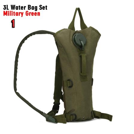 Cykling Hydration Ryggsäck Bärbar hopfällbar vattenflaska Tre liters campingtillbehör Natur Vandring Vattenpåse Dricksvattenpaket 3L-Military green1