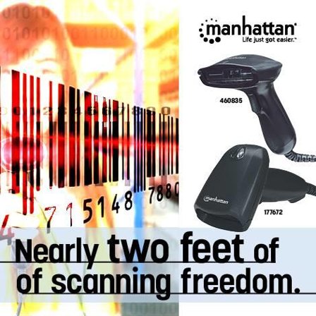 Manhattan Long Range CCD Barcode Scanner - strekkodeskanner