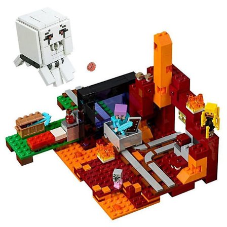 The Nether Portal Model Building Blocks With My World Action Figures Bricks Set Gifts Toys For Children Kids Boys Girls