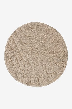 Jotex - Rund Bademåtte ø 80 Cm Beige - STRANDÄNGEN - Køb Badeværelsesmåtter hos Jotex
