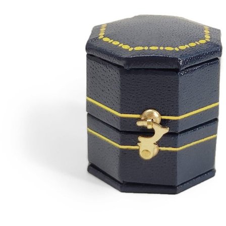 Vintage-sormusrasia Korut Näyttöjärjestäjä Laatikko PU Nahka Outlet(Sininen)