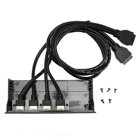 USB3.0 Hub Frontpanel 5Gbps 4 Porter 19pin Optisk Stasjon Frontpanel for 5.25 Tommers PC Datamaskinkabinett