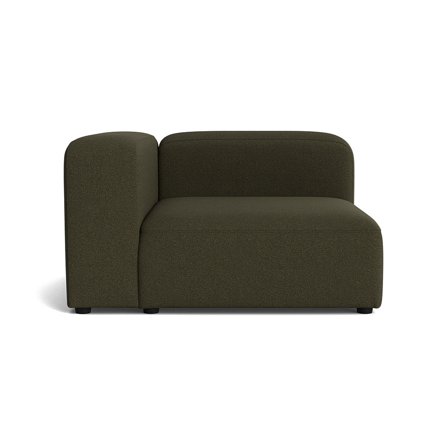Milo chaiselong, venstrevendt - Loop Grøn - 130x130x72 - Sofa, chaiselong