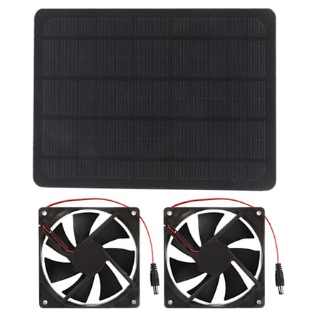 Solpanelventilator Kit 12V 10W Bærbar Universal Energibesparende 4,7 tommer Udluftningsventilator til Drivhuse Dyrehus RV Tag