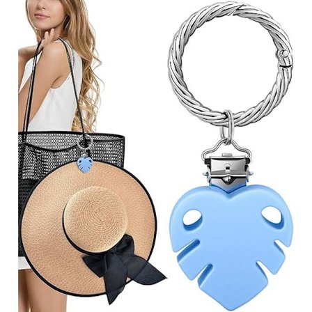 1 ST Hattklips - Hatteholder for Reise på Veske - Silikon Håndfri Hattklips for Håndveske Bagasje - Beskytt Hatten fra Fall