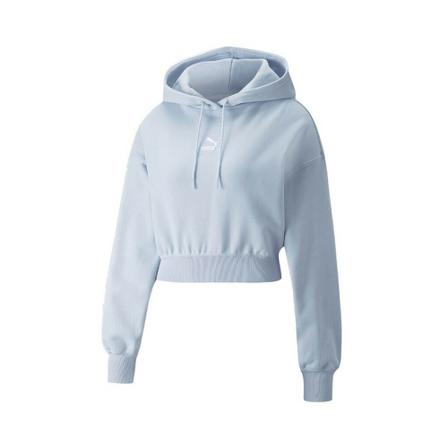 Puma Classics Crop Hoodie Blå, Dame