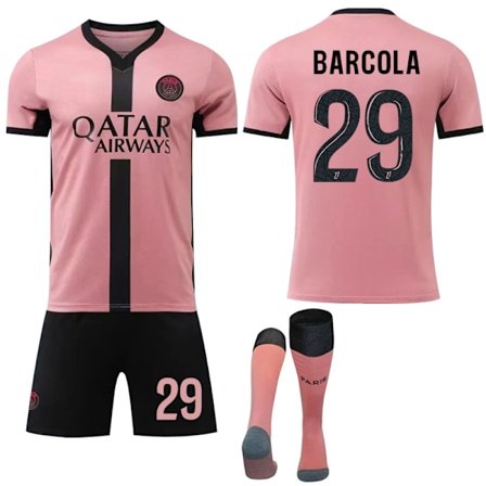 24-25 Paris Saint-Germain Vieraspaita Lapset Aikuiset Jalkapallopaita No.29 Barcola