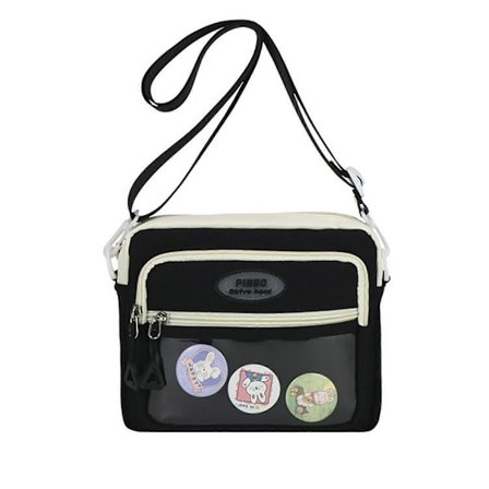 Stilren Ita-väska med gott om förvaring Nylon Axelväska Casual Crossbody-väskor för modeentusiaster och kontorsbesökare Gul