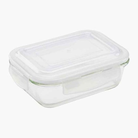 Biltema - Matboks i Borosilikatglass, 640 ml, Tåler Ovn, Fryser, Mikrobølgeovn og Oppvaskmaskin, Luft- og Væsketett