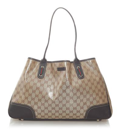 Gucci Vintage, Pre -owned GG Crystal Princy Tote Bag Bruin, Dames, Maat:ONE Size