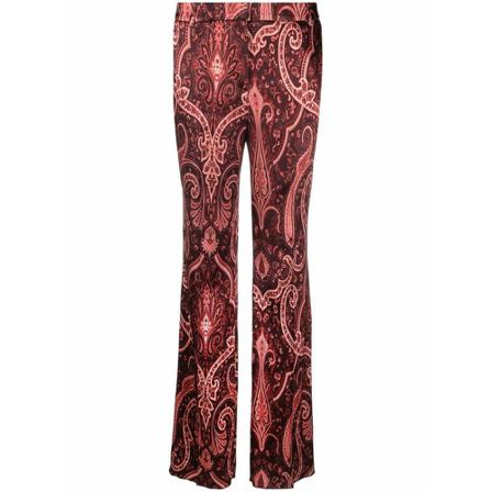 Etro, Wide Trousers Rood, Dames, Maat:L