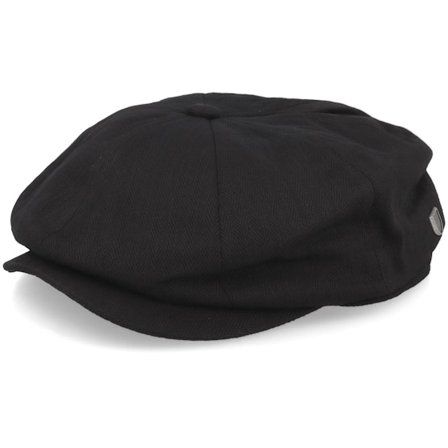 Brixton - Brood Baggy Black Snap Cap Flatcap Black Cap - @ Hatstore