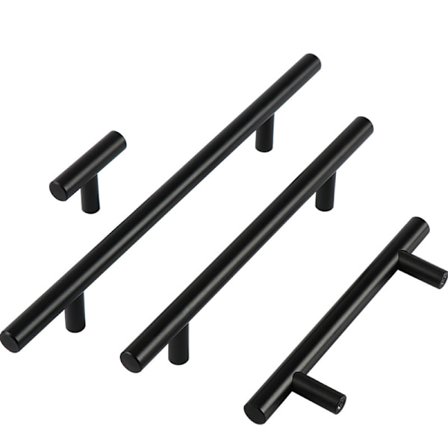 10x Europæiske aluminiumslegeringshåndtag køkkenskabshåndtag garderobehåndtag træk total længde 200 mm, hulafstand 128 mm KLB