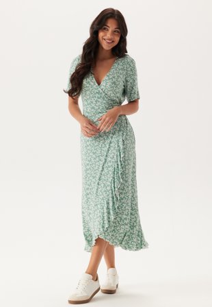 Happy Holly Frill S/S Wrap Dress Klær