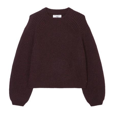 Marc O'Polo Knitted jumper with voluminous sleeves Rød, Dame Striktrøjer