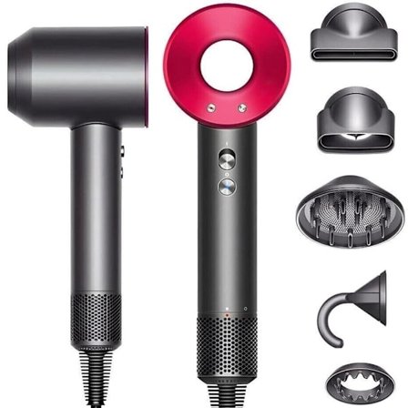 Profesjonell hårføner med 5 tilbehør og 4 temperaturinnstillinger