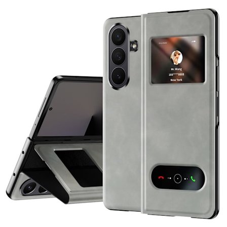 SKALO Samsung Z Fold7 PU-Læder Window Cover - Grå