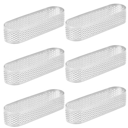 Tårt- och bakverksringar Mousse Ringar Gör-det-själv Tårtform Kommersiell Bakning Silver 2,8x9,4cm Bakning 6st