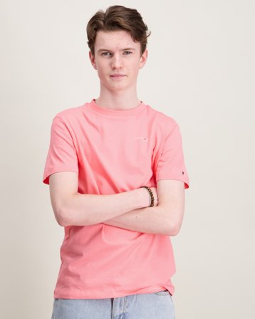 Tommy Hilfiger MINI CORP T-SHIRT Rosa T-shirts Kille - Kids Brand Store