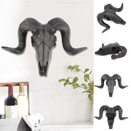 Shofar-kallokoriste Henkilökohtainen Halloween-rekvisiitta Hartsi Seinäkoriste Kotiin Olohuoneeseen Toimistoon