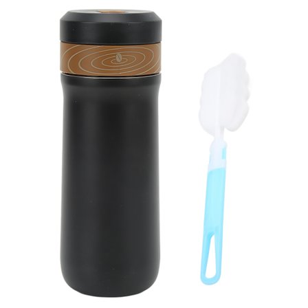 Bärbar franskpress kaffebryggare för utomhusbruk, isolerad resemugg i rostfritt stål med filter