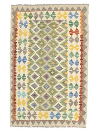 Mały Kilim Afgan Old Style Dywan 101X154 Wełna