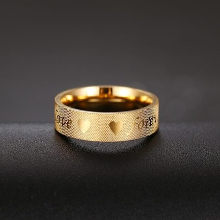 Rostfritt stål ring förlovningsring