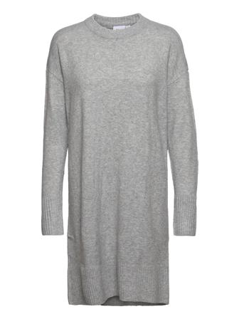 Vioaly L/S Crewneck Knit Dress/Su/Pb Kort Kjole Grå Vila