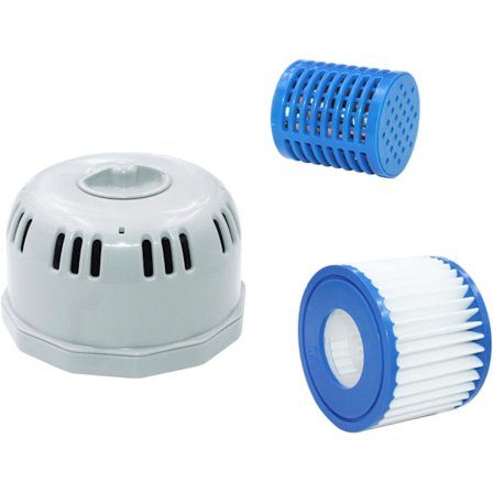 Filterhållarset för badtunna, P6653 & P05343 Kompatibla reservdelar med filterpatron & mineralpatron för uppblåsbara spabad