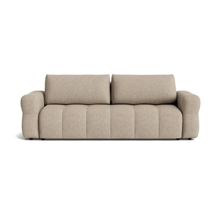 Taranto 3-Sitzer-Schlafsofa, Stauraum, Aragon Grau/Beige, modernes Design, mit Nozag- und Bonell-Federn, komfortable Schlaffunktion, 90cm
