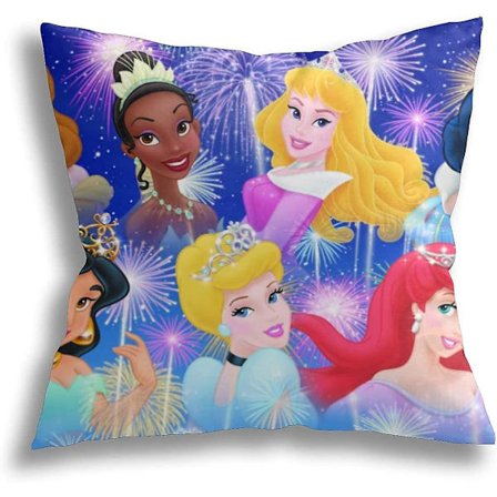 Myke og holdbare Disney Princess-puter, Ultrabounce-pute for side-/rygg-/magesovere og nakkesmerter, støvbestandig, vaskbar 18 x 18 tommer