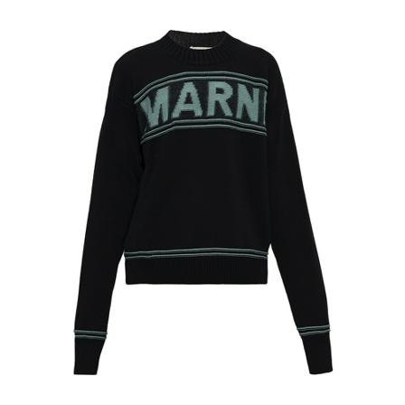 Marni, Round-neck Knitwear Zwart, Heren, Maat:L