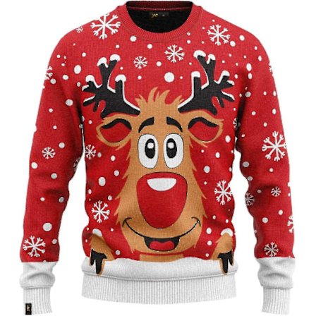 Jultröja, partröja Stickad jultröja med rund hals