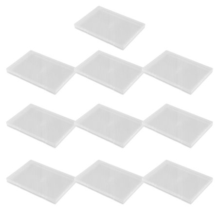 10 stk. praktiske, klare oppbevaringsbokser i plast for enkel tilgang og organisering