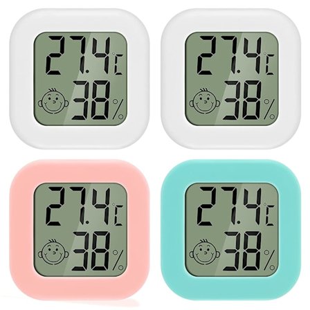 Mini LCD Digital Indendørs Termometer Hygrometer 4stk Thermo H