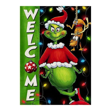 1 stk. 5D Diamantmaleri Kit (Til Voksne) - Diamantkunst Kit til Voksne, DIY Jule Grinch Rundt Diamantmaleri med Diamant Gem Kunst